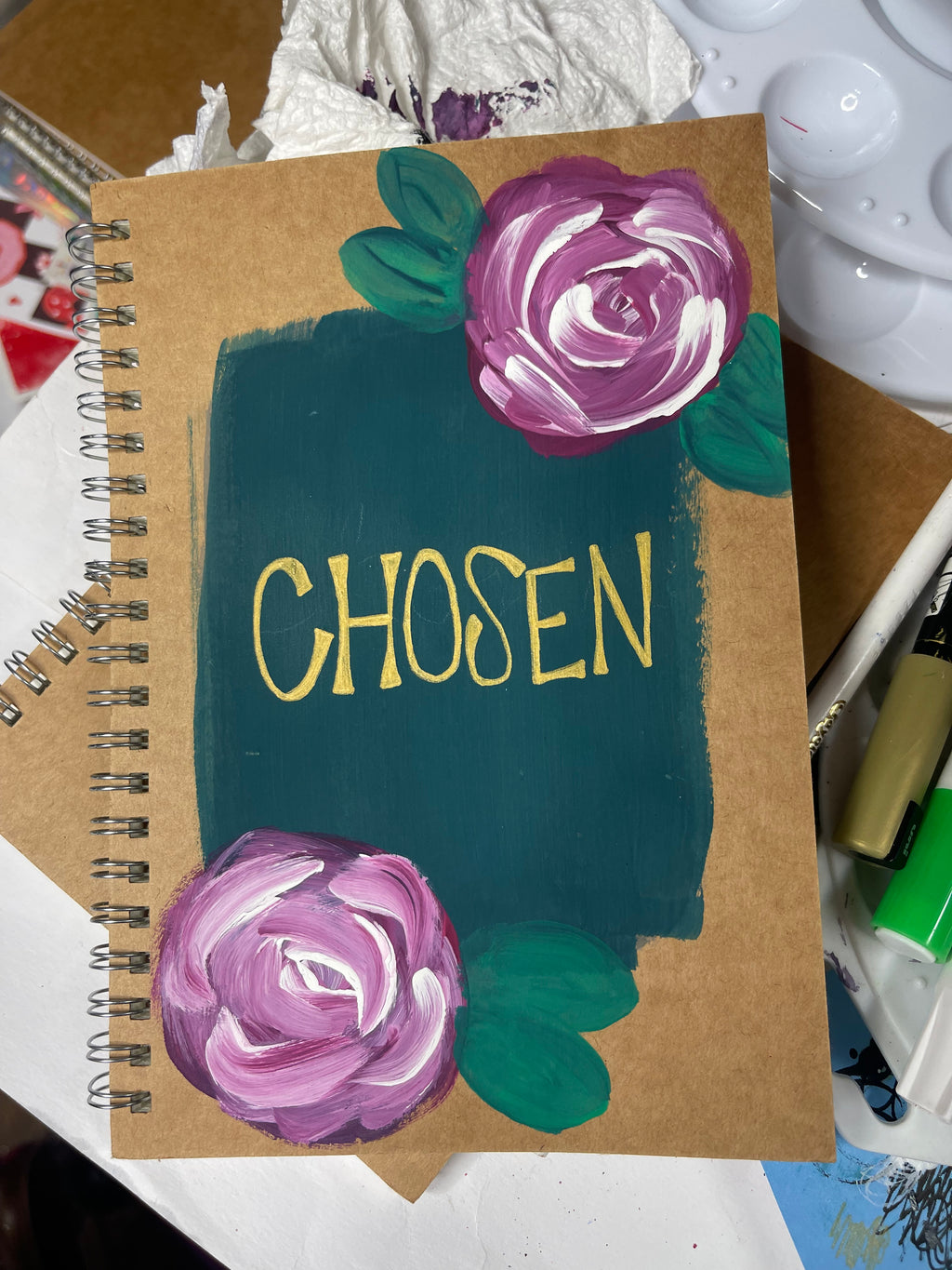 Custom Hand Painted Notebook