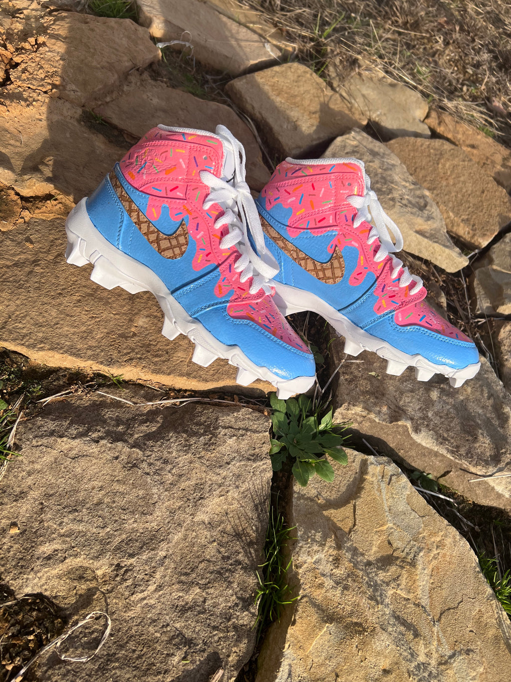 Multi use Hand Painted Cleats (shoes included)