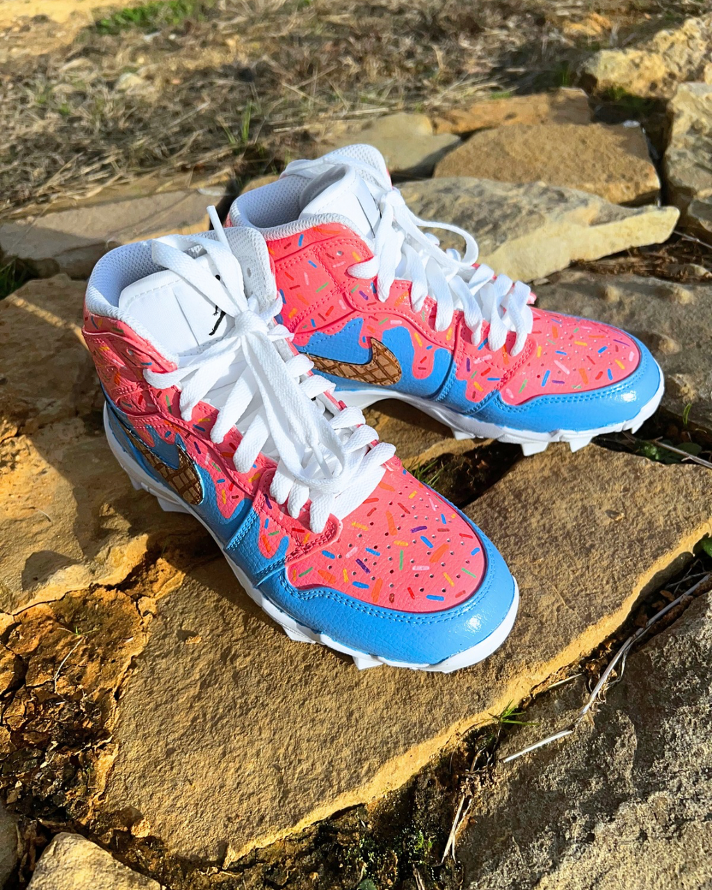 Multi use Hand Painted Cleats (shoes included)