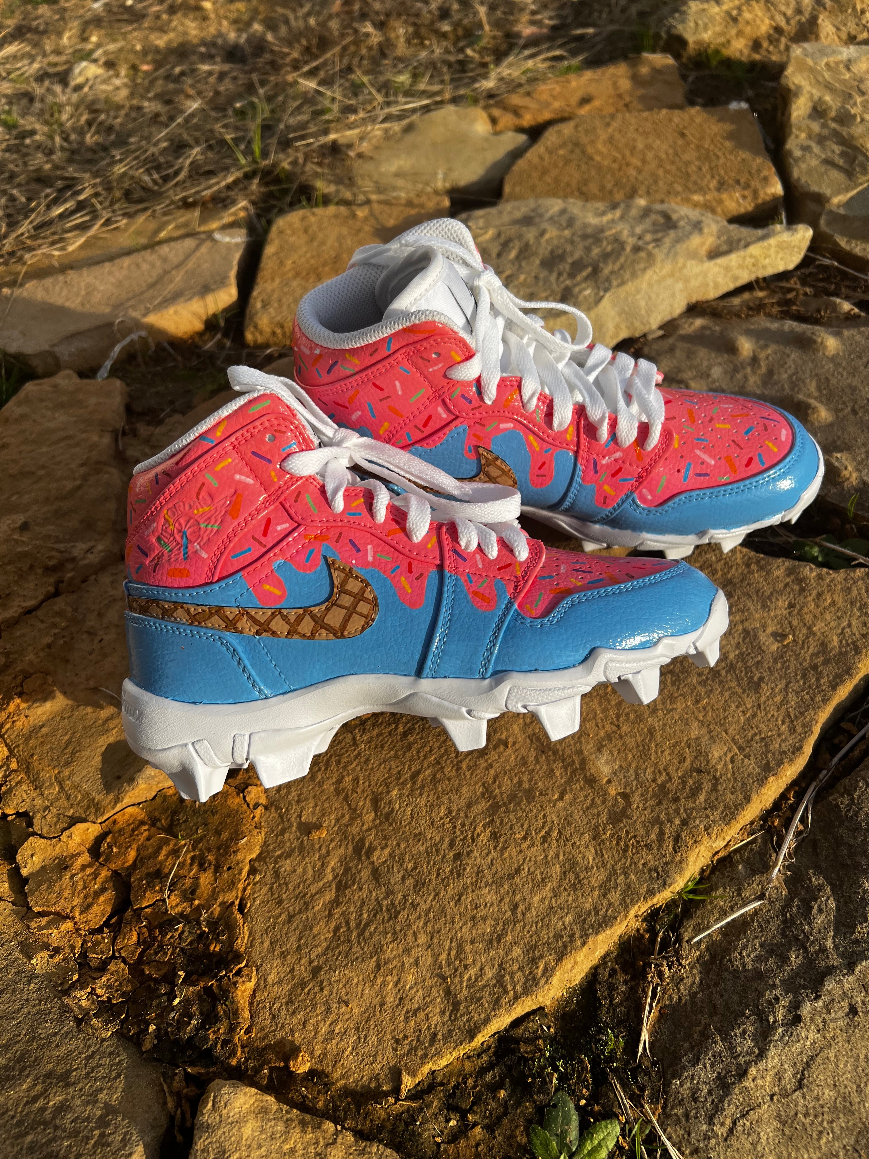 Multi use Hand Painted Cleats (shoes included)