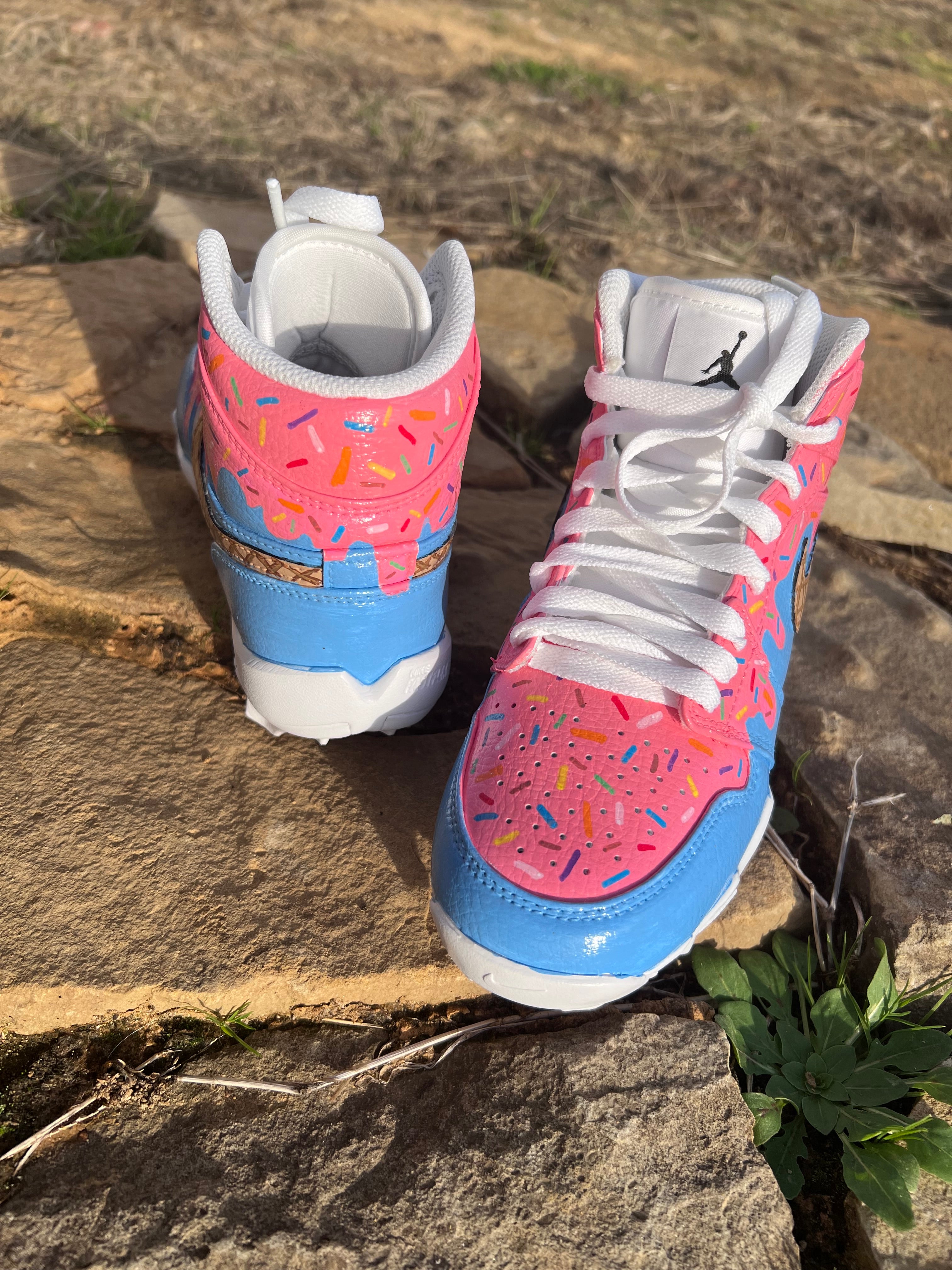 Multi use Hand Painted Cleats (shoes included)